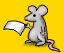 mouse holding paper