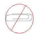 No Paper clips symbol