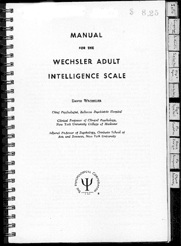 1955 WAIS title page