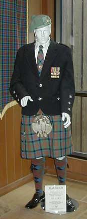 mannequin in Scottish regalia