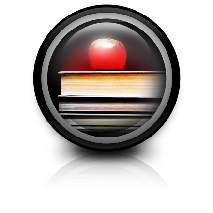 book inside round frame
