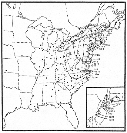 The Spread of the European Starling in North America, by May Thacher Cooke