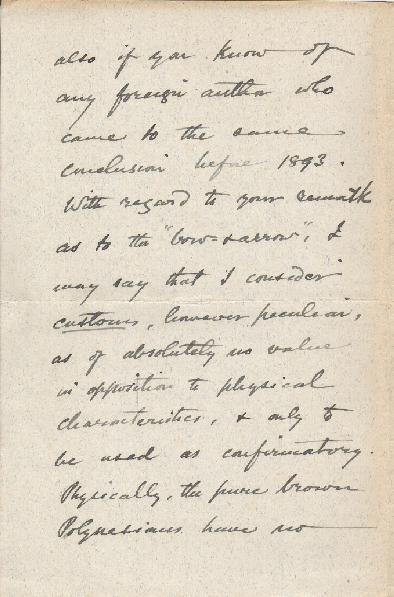 image of letter dated December 22, 1900, from Alfred Russel Wallace to Richard Lydekker, page two