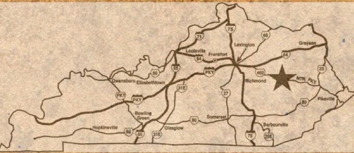 Kentucky state highway map