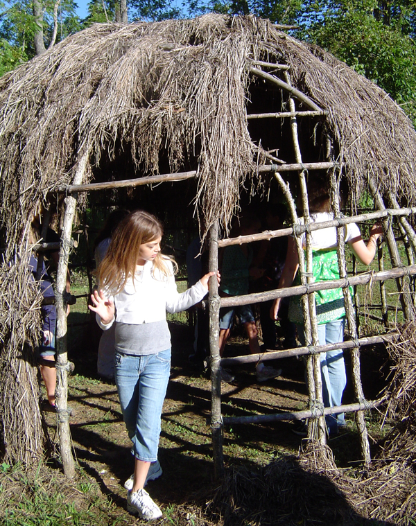 reconstructed bent-pole house