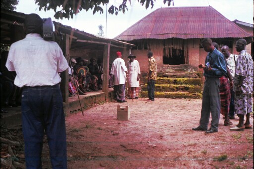 Research team meeting the elders at Ikoro Akanu