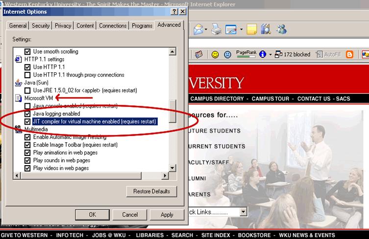 Microsoft VM enabled