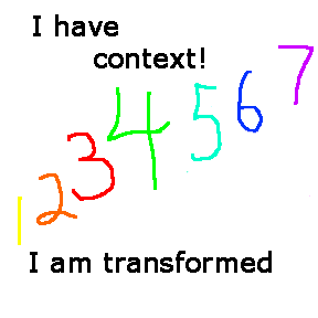 4 "I have context I am transformed!"